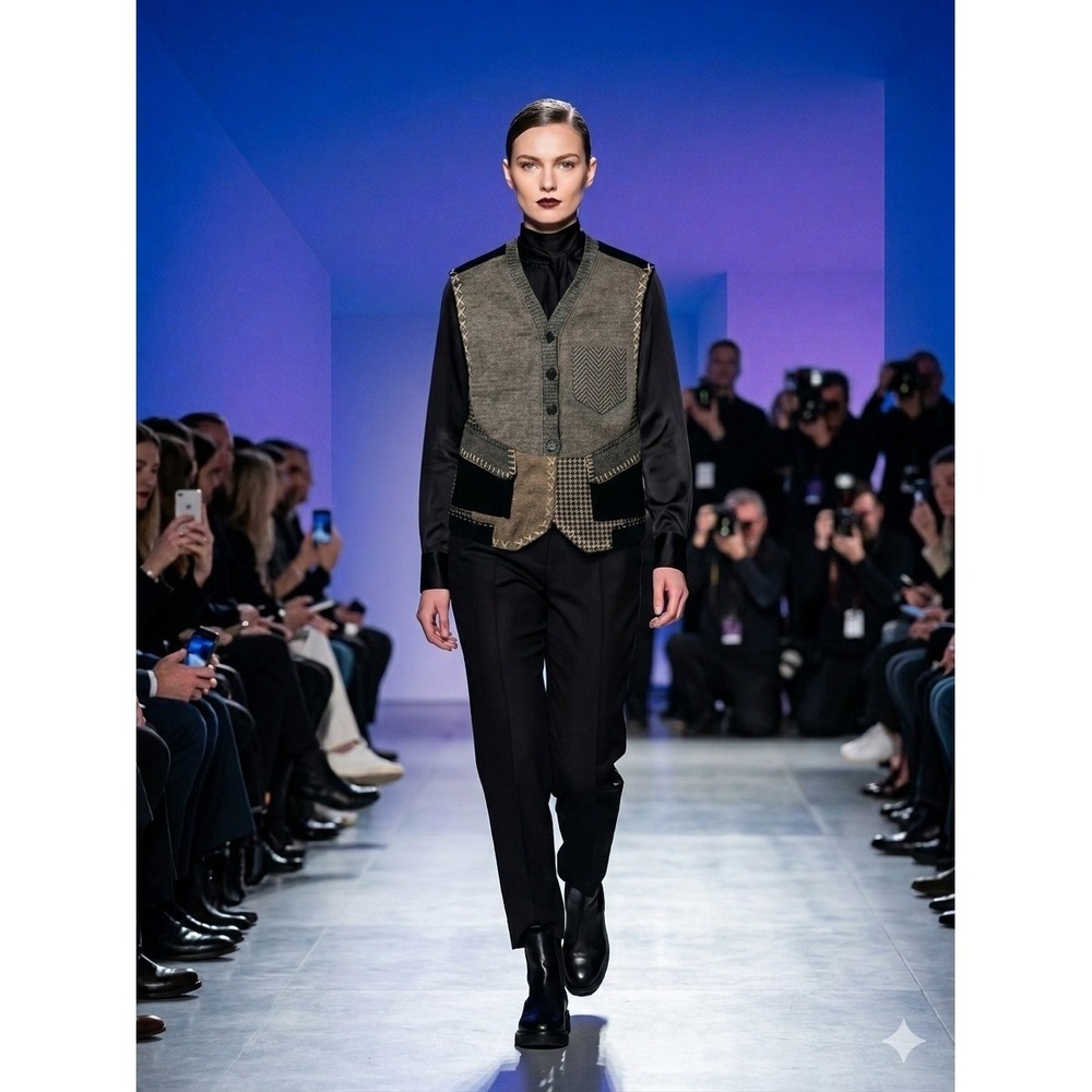 Joujou Vest Leather Back.